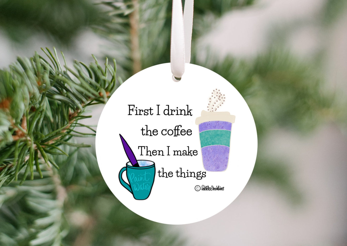 First I drink the coffee, then I make the things